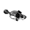 60cm x 5mm Jasseron-Ketting + XL-Schedelhanger Heren - Gepolijst RVS