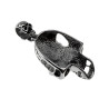 60cm x 5mm Jasseron-Ketting + XL-Schedelhanger Heren - Gepolijst RVS