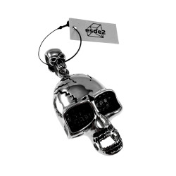 60cm x 5mm Jasseron-Ketting + XL-Schedelhanger Heren - Gepolijst RVS