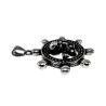 60cm x 3mm Jasseron-Ketting + XL Rudder-Hanger Heren - Gepolijst RVS - Ketting met Schedel Rudder Hanger