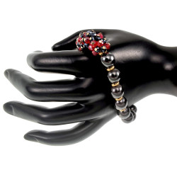Verguld RVS- Magnetische Hematiet Kristallen Armband met T- Sluiting