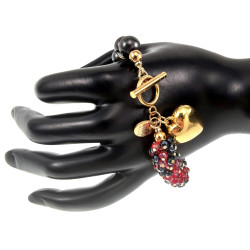 Verguld RVS- Magnetische Hematiet Kristallen Armband met T- Sluiting