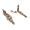 45mm Lange Oorclips Dames Gold Plating - Clip-on Oorbellen met Strass