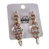 45mm Lange Oorclips Dames Gold Plating - Clip-on Oorbellen met Strass