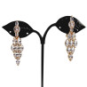 45mm Lange Oorclips Dames Gold Plating - Clip-on Oorbellen met Strass