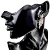 45mm Lange Oorclips Dames Gold Plating - Clip-on Oorbellen met Strass