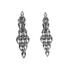 45mm Lange Oorclips Dames - Gerhodineerd - Clip-on Oorbellen met Strass