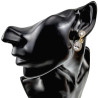Lange Oorclips Dames Gold Plating Druppel Clip-on Oorbellen met Strass
