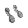 Lange Oorclips Dames Gerhodineerd Druppel Clip-on Oorbellen met Strass