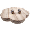 ∅13mm Oorringen Unisex - Bicolor RVS Brede Oorbellen met Zand Design