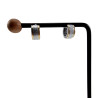 ∅13mm Oorringen Unisex - Bicolor RVS Brede Oorbellen met Zand Design