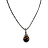 60cm x 3mm Jasseron-Ketting + Tijgeroogsteen Hanger Dames - RVS