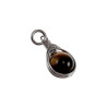 60cm x 3mm Jasseron-Ketting + Tijgeroogsteen Hanger Dames - RVS