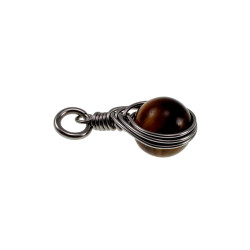 60cm x 3mm Jasseron-Ketting + Tijgeroogsteen Hanger Dames - RVS