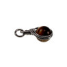 60cm x 3mm Jasseron-Ketting + Tijgeroogsteen Hanger Dames - RVS
