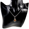 60cm x 3mm Jasseron-Ketting + Tijgeroogsteen Hanger Dames - RVS