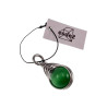 60cm x 3mm Jasseron-Ketting + Groene Kattenoogsteen Hanger Dames - RVS