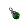 60cm x 3mm Jasseron-Ketting + Groene Kattenoogsteen Hanger Dames - RVS