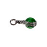 60cm x 3mm Jasseron-Ketting + Groene Kattenoogsteen Hanger Dames - RVS