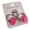 Oorringen met Chalcedoonsteen Gepolijst RVS Oorbellen met Donut Hanger