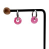 Oorringen met Chalcedoonsteen Gepolijst RVS Oorbellen met Donut Hanger