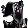Oorringen met Chalcedoonsteen Gepolijst RVS Oorbellen met Donut Hanger