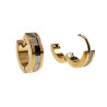 ∅13mm x 4mm Oorringen Unisex - Verguld RVS - Bicolor Oorbellen