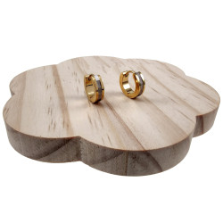 ∅13mm x 4mm Oorringen Unisex - Verguld RVS - Bicolor Oorbellen