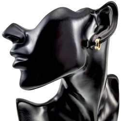 ∅13mm x 4mm Oorringen Unisex - Verguld RVS - Bicolor Oorbellen