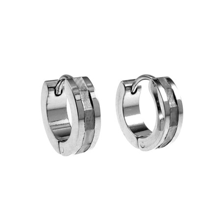 ∅13mm Oorringen Unisex - Gepolijst RVS - Zilverkleurige Oorbellen