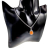 RVS Handgemaakt Visgraat Techniek Orange Drakenader Agaatsteen Hanger