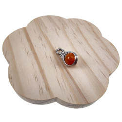 60cm x 3mm Jasseron-Ketting + Orange Drakenader Agaatsteen Hanger RVS