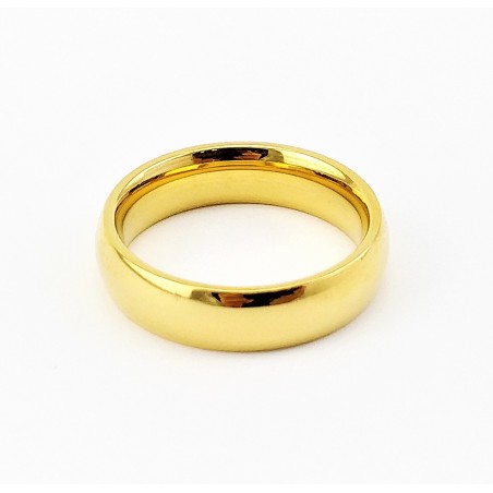 Goudkleurige Roestvrijstalen Ring 6mm