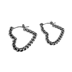 ∅22mm Oorringen Dames - Verguld RVS - Zilverkleurige Hart Oorbellen