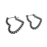 ∅22mm Oorringen Dames - Verguld RVS - Zilverkleurige Hart Oorbellen