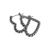 ∅22mm Oorringen Dames - Verguld RVS - Zilverkleurige Hart Oorbellen