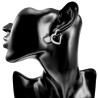 ∅22mm Oorringen Dames - Verguld RVS - Zilverkleurige Hart Oorbellen