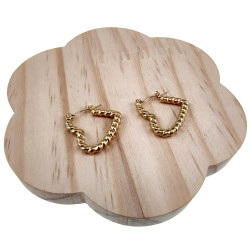 ∅22mm Oorringen Dames - Verguld RVS - Goudkleurige Hart Oorbellen