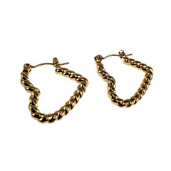 ∅22mm Oorringen Dames - Verguld RVS - Goudkleurige Hart Oorbellen