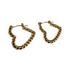 ∅22mm Oorringen Dames - Verguld RVS - Goudkleurige Hart Oorbellen