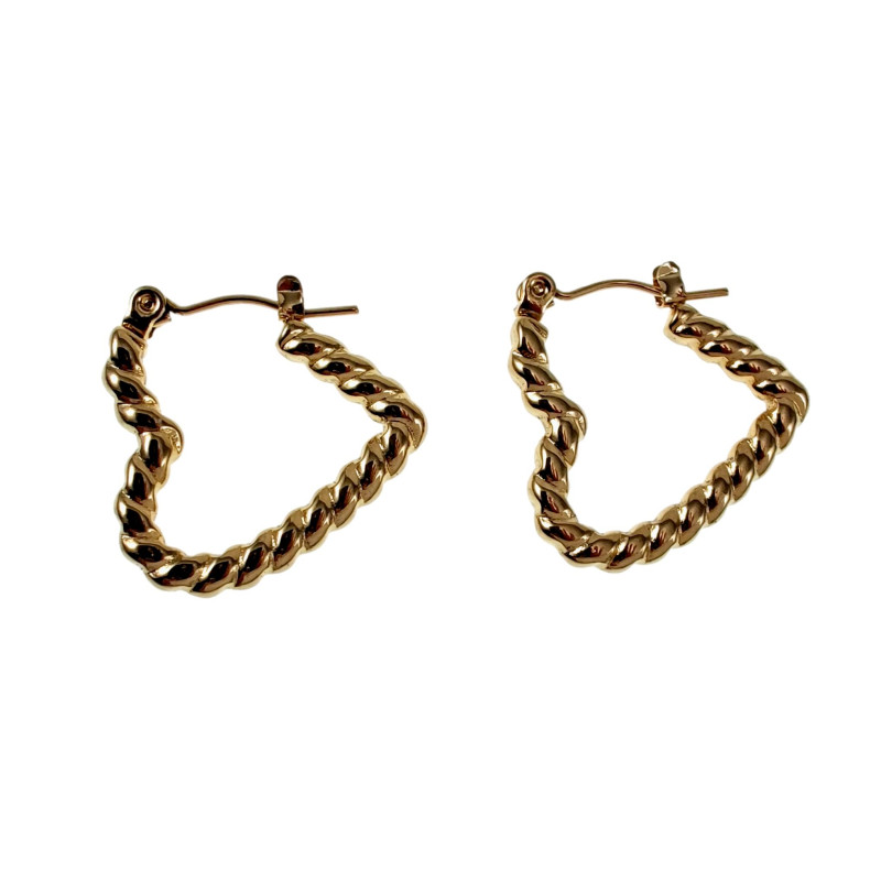 ∅22mm Oorringen Dames - Verguld RVS - Goudkleurige Hart Oorbellen ∅22mm Oorringen Dames - Verguld RVS - Goudkleurige Hart Oorbellen