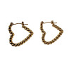 ∅22mm Oorringen Dames - Verguld RVS - Goudkleurige Hart Oorbellen
