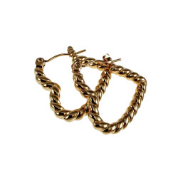 ∅22mm Oorringen Dames - Verguld RVS - Goudkleurige Hart Oorbellen