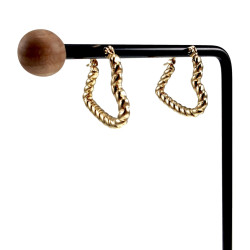 ∅22mm Oorringen Dames - Verguld RVS - Goudkleurige Hart Oorbellen