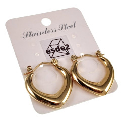 ∅21mm Oorringen Dames - Goudkleurige RVS - Hart-Design Oorbellen