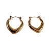 ∅21mm Oorringen Dames - Goudkleurige RVS - Hart-Design Oorbellen