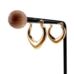 ∅21mm Oorringen Dames - Goudkleurige RVS - Hart-Design Oorbellen