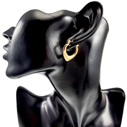 ∅21mm Oorringen Dames - Goudkleurige RVS - Hart-Design Oorbellen