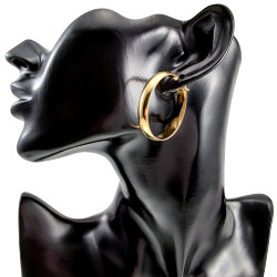 ∅38mm x 6mm Oorringen Dames - Goudkleurige RVS - Oorbellen