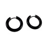 ∅22mm x 4mm Oorringen Unisex - Zwart PVD-Coating RVS - Oorbellen